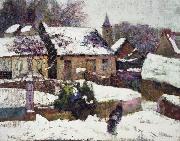 unknow artist Wet Snow Auvergne oil painting on canvas